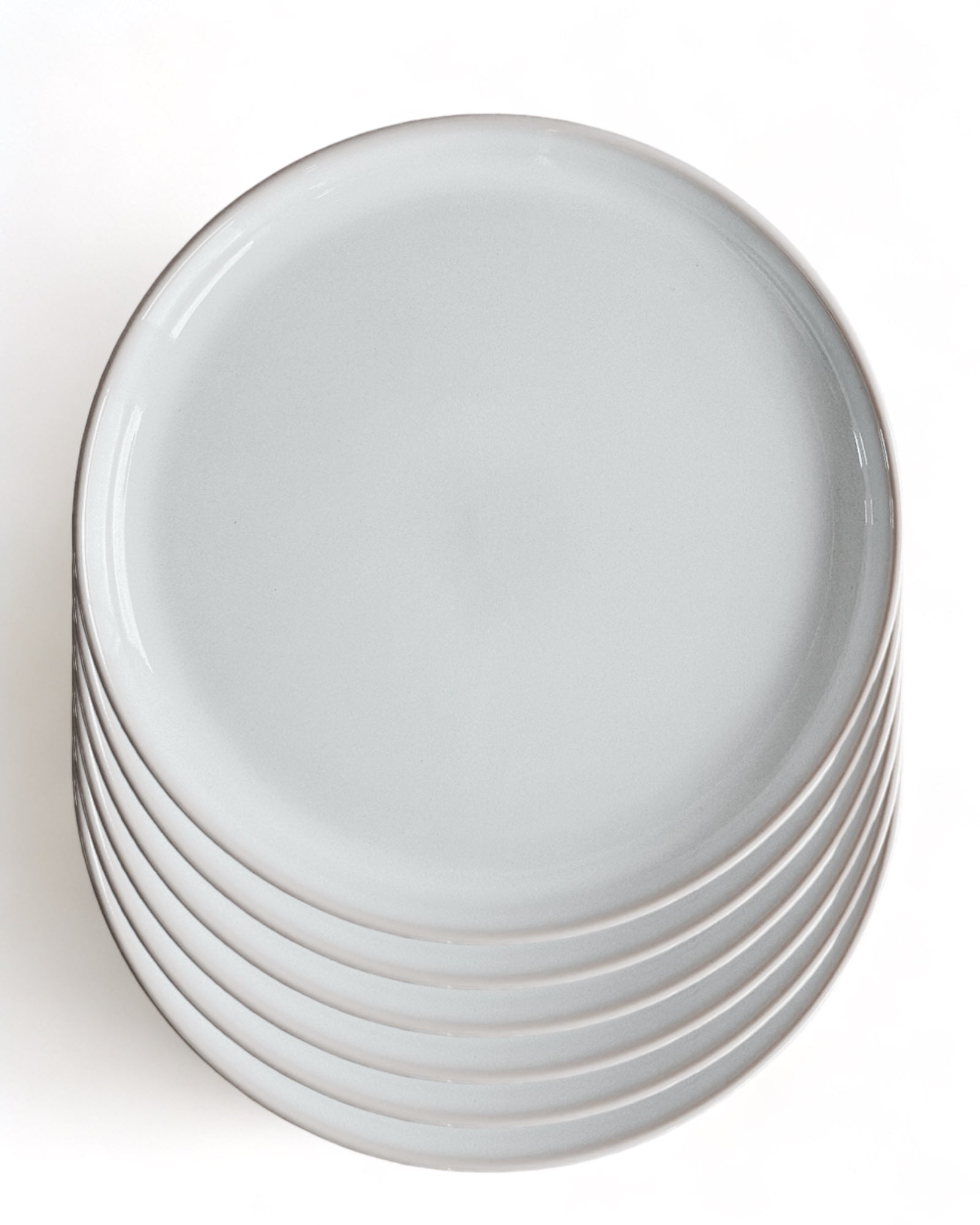 6 Knabstrup Keramik Tavola frokosttallerken i silkemat hvid