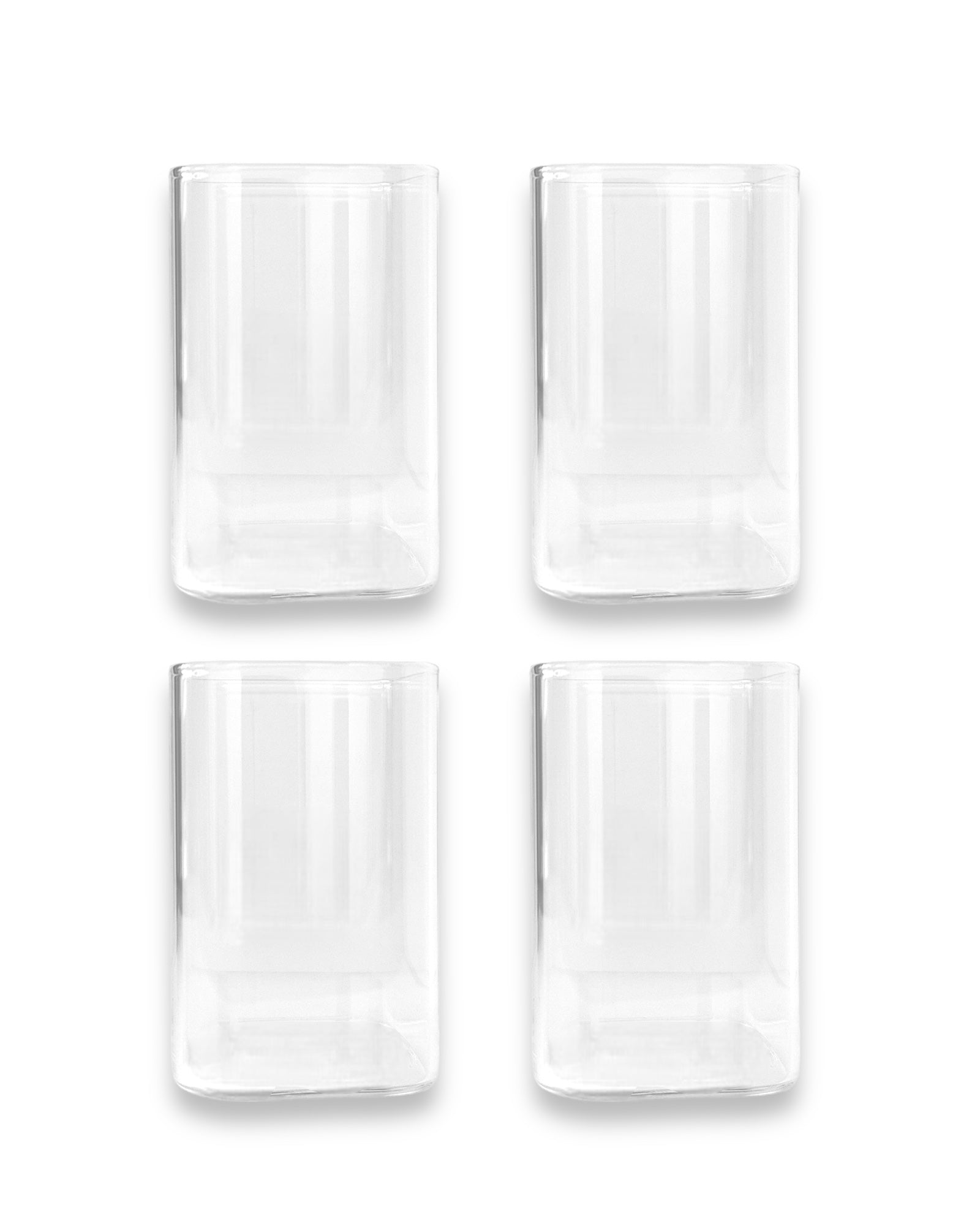 4 Olivia firkantet glas i minimalistisk glasdesign