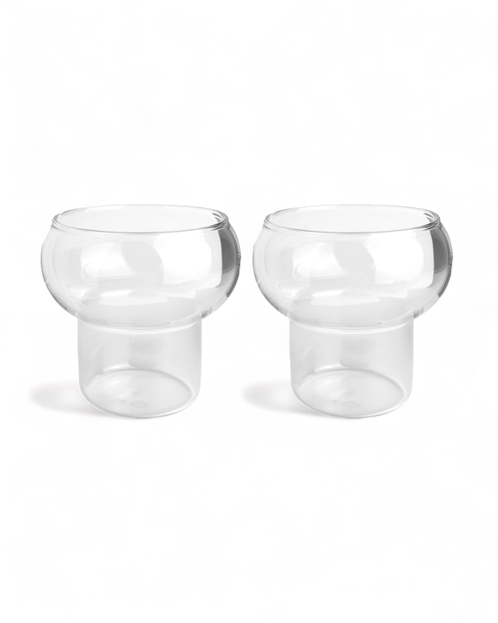 2 små Khloe boble glas i bobledesign